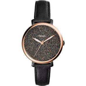 Watch strap Fossil ES4097 Leather Black 14mm